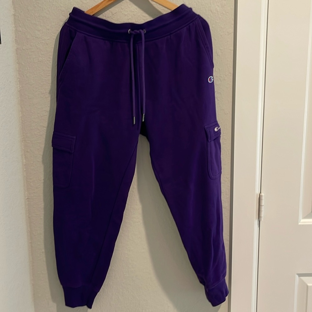 Champion Sweatpants Size L Dark Purple